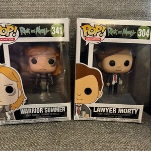 Funko Pop! Rick and Morty Warrior Summer and Lawyer Morty Figures